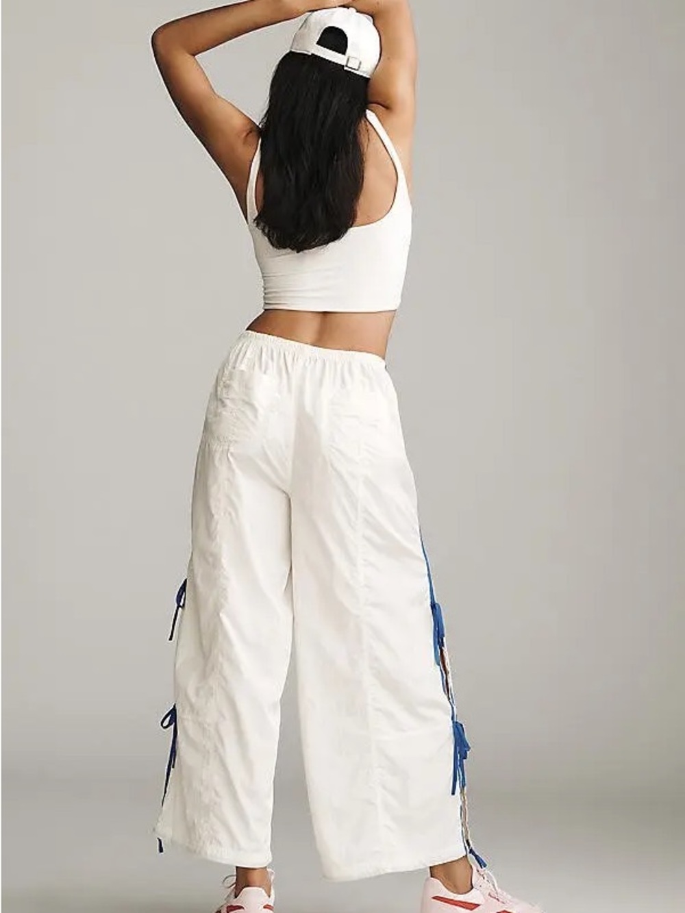 Daily Practice by Anthropologie- Bowline Parachute pant - Black with Cream - Picture 3 of 6